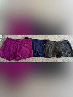 Avia Women's Athletic Shorts Set — Magenta, Navy & Charcoal